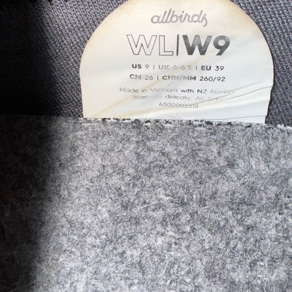 ALLBIRDS Wool Loungers Womens US 9 Woven Black Slip On Comfort Loafers Shoes - Picture 7 of 8